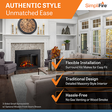 30 Traditional Electric Fireplace Insert - SimpliFire