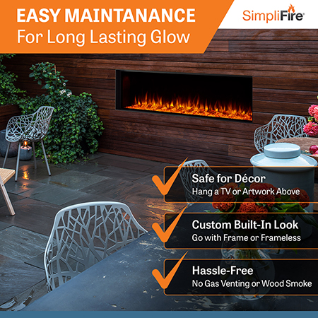 Forum 43 OutdoorLinear Electric Fireplace - SimpliFire