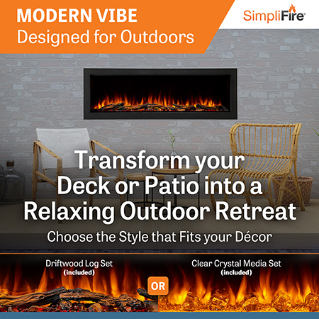Forum 43 OutdoorLinear Electric Fireplace - SimpliFire