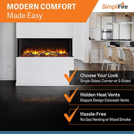 Scion Trinity 43 Linear Electric Fireplace - SimpliFire