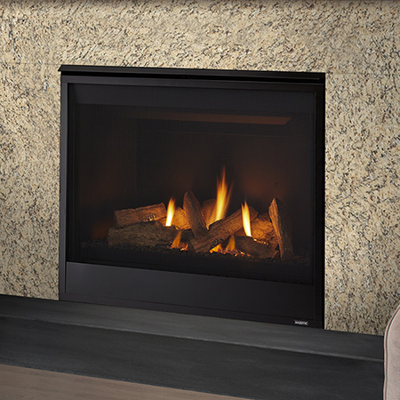 36" Quartz Traditional IntelliFire Touch Direct Vent Fireplace  (Electronic Ignition) - Majestic